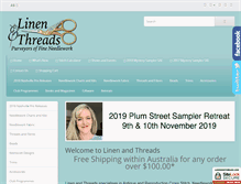 Tablet Screenshot of linenandthreads.com